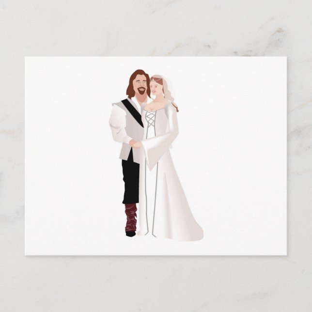 Medieval Lord And Lady Postcard (Front)