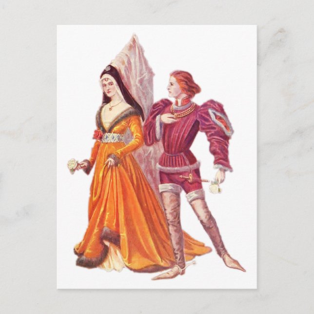 Medieval Lord and Lady Postcard (Front)