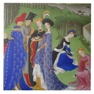 Medieval lords and ladies tile