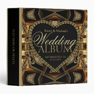 Medieval Love Satin Bronze Wedding Album Binder