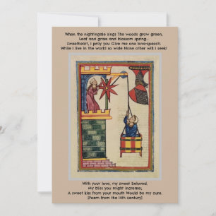 Medieval lovers Flat Note Card