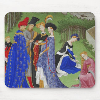 Medieval lovers mouse pad