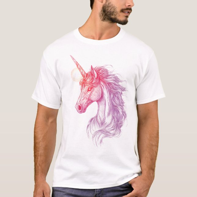 Medieval Mage Unicorn (1) T-Shirt (Front)