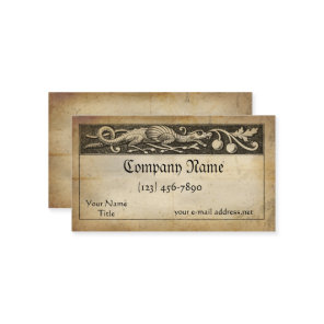 Medieval Manuscript Dragon Business Card