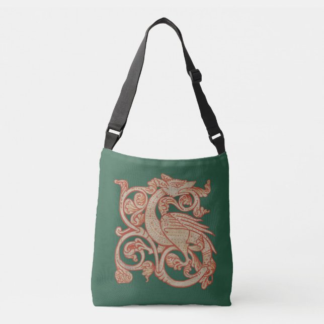 Medieval Manuscript Dragon Tote (Front)