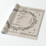 Medieval Manuscript Elegant Wedding Wrapping Paper<br><div class="desc">Personalized Medieval Manuscript Elegant Wedding Wrapping Paper. Add bride/groom's names to this design. #fantasy #renaissance</div>