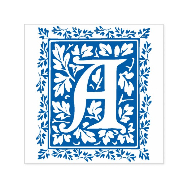 Medieval Manuscript Letter A Monogram Self-inking Stamp (Design)