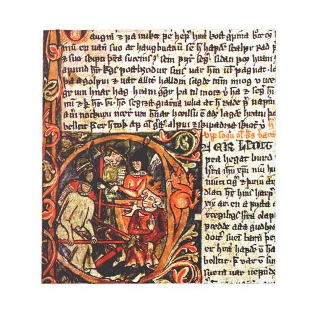 Medieval Manuscript Notepad (Front)