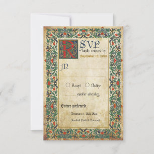 Medieval Manuscript RSVP Card