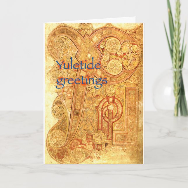 Medieval manuscript Yuletide Card (Front)