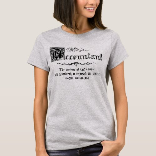 Medieval Master Accountant  T_Shirt