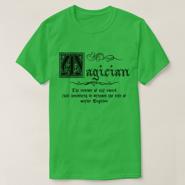 Medieval Master Magician T-Shirt (Design Front)