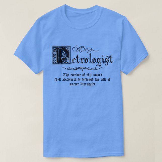 Medieval Master Petrologist T-Shirt (Design Front)