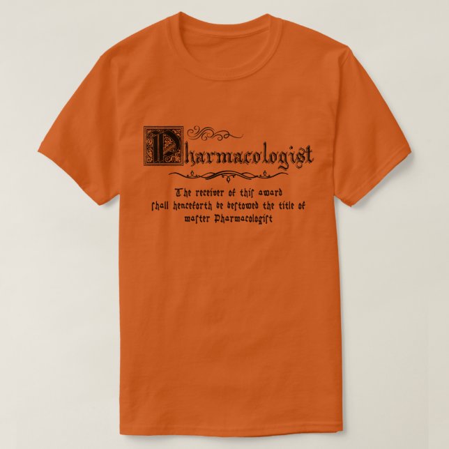 Medieval Master Pharmacologist T-Shirt (Design Front)