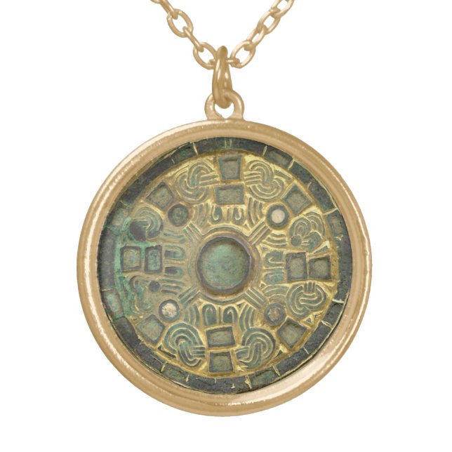 Medieval Medallion Gold Plated Necklace (Front)