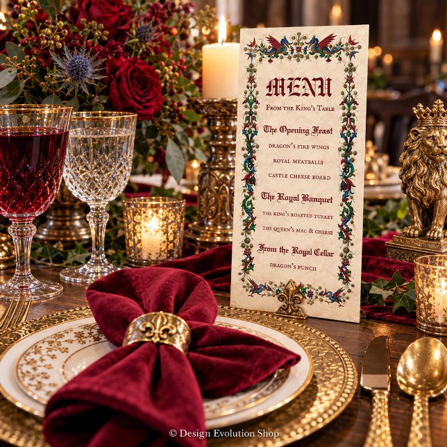 Medieval Menu | Royal Feast Renaissance  (Creator Uploaded)