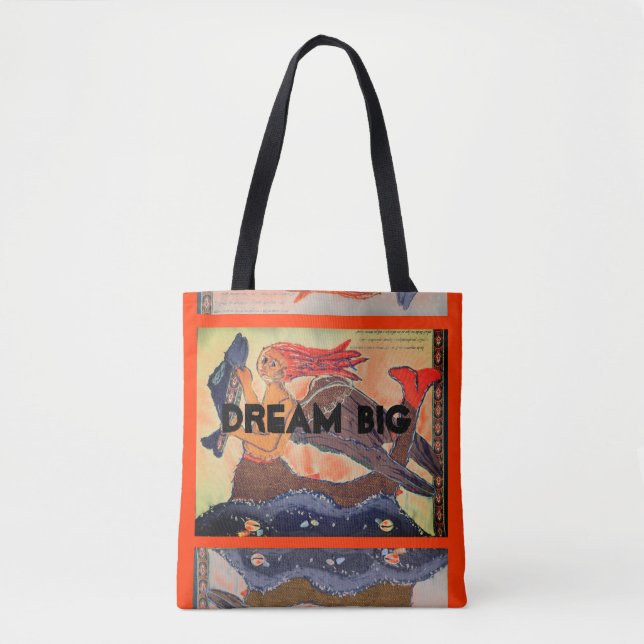 Medieval Mermaid Dream Big Tote Bag (Front)