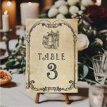 Medieval Middle Ages Engraving Fantasy Wedding  Table Number<br><div class="desc">Medival Middle Ages Engraving Fantasy Wedding</div>