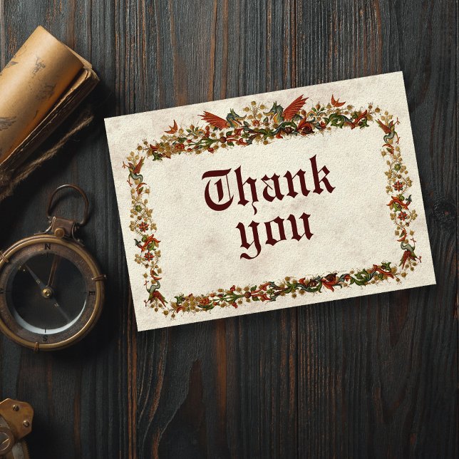 Medieval Middle Ages Thank You Card (Creator Uploaded)