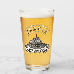 Medieval monastery Mont Saint Michel. France. Glass