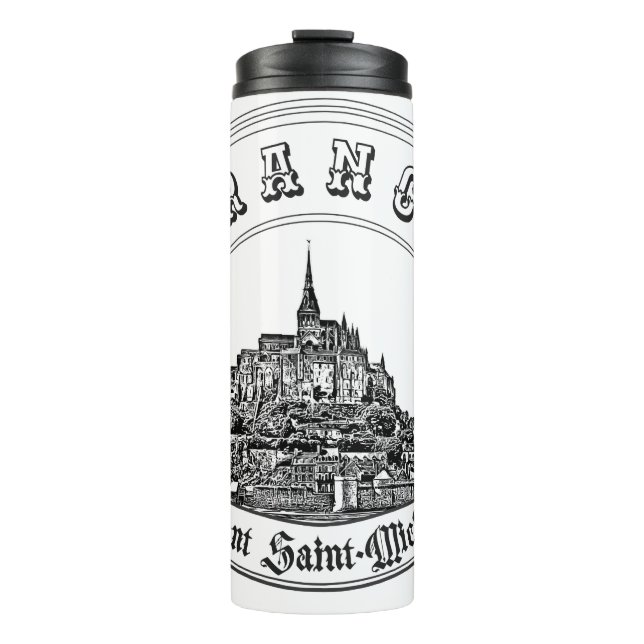 Medieval monastery Mont Saint Michel. France. Thermal Tumbler (Front)