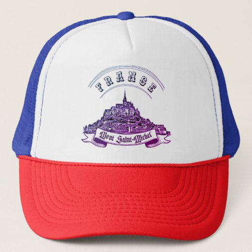 Medieval monastery Mont Saint Michel France Trucker Hat