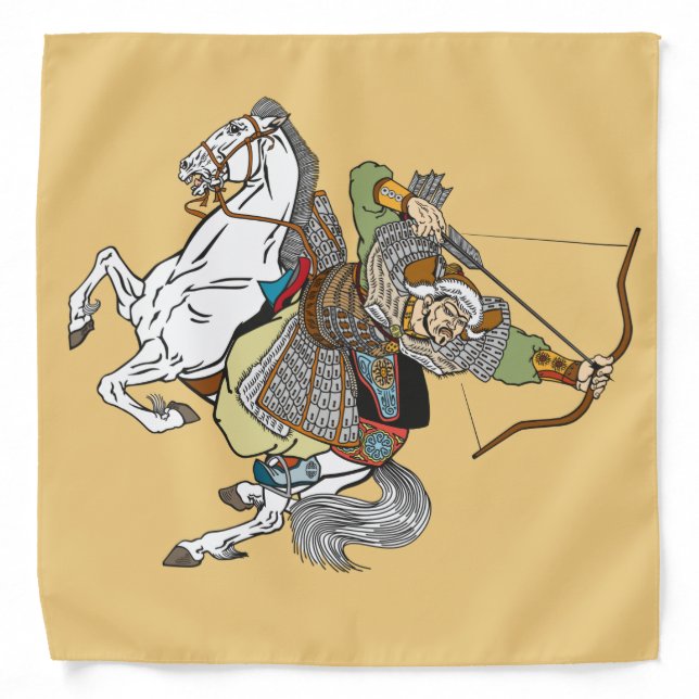 medieval Mongol warrior Bandana (Front)