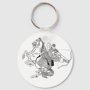 medieval Mongol warrior Keychain