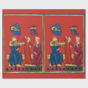 Medieval Music and Dance Wrapping Paper