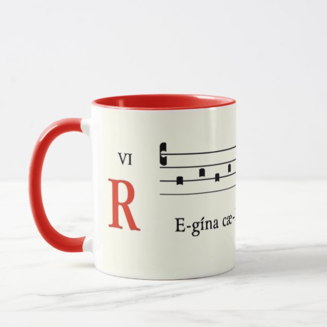 Medieval Music Catholic Gregorian Chant Vintage Mug (Left)