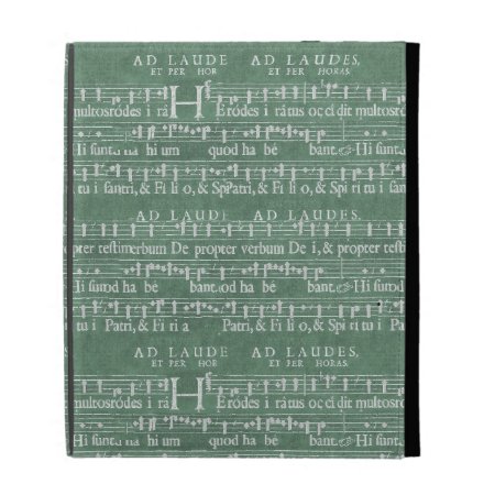 Medieval Music Manuscript Ipad Case