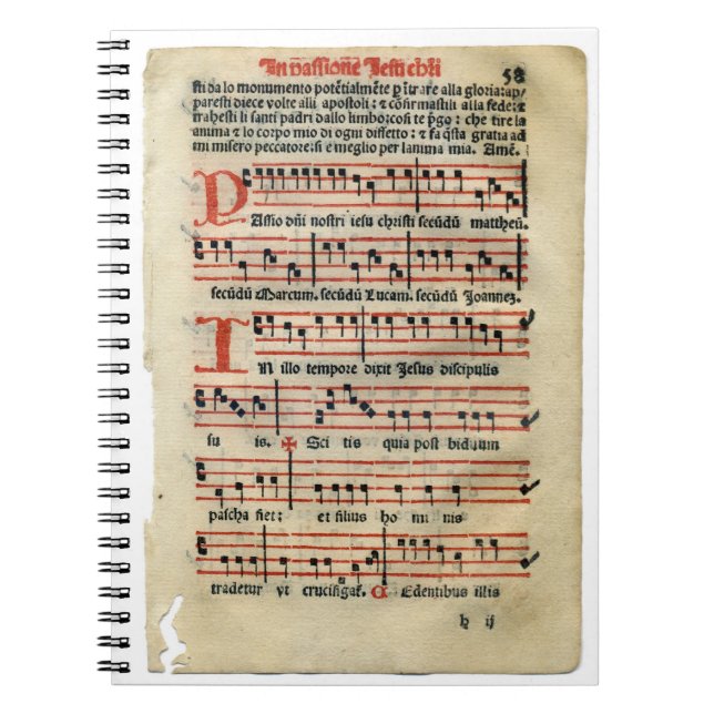 Medieval Music Score Notebook (Front)