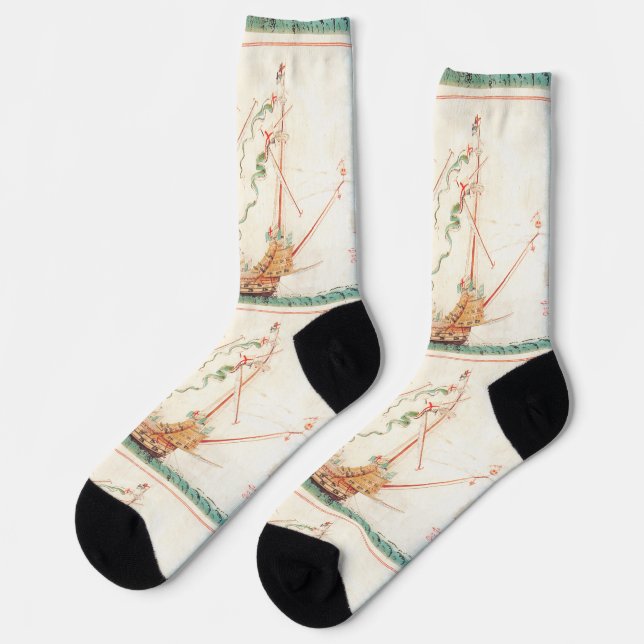 Medieval Naval Ship Socks (Left)