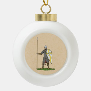 Medieval Norman Knight Circa 1066 Ceramic Ball Christmas Ornament