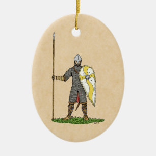 Medieval Norman Knight Circa 1066 Ceramic Ornament