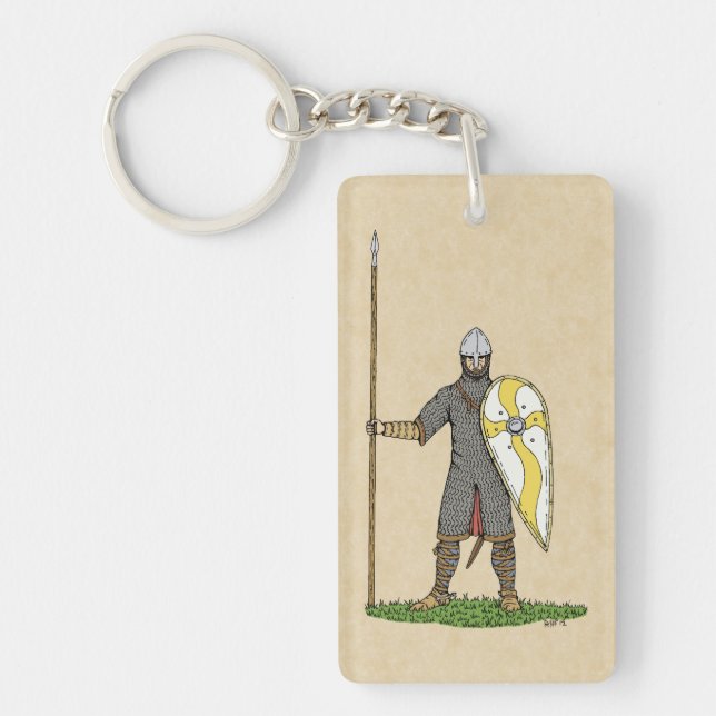 Medieval Norman Knight Circa 1066 Keychain (Front)