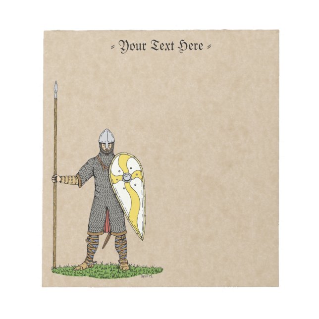 Medieval Norman Knight Circa 1066 Notepad (Front)