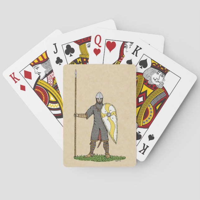 Medieval Norman Knight Circa 1066 Poker Cards (Back)