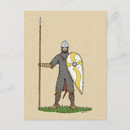 Medieval Norman Knight Circa 1066 Postcard