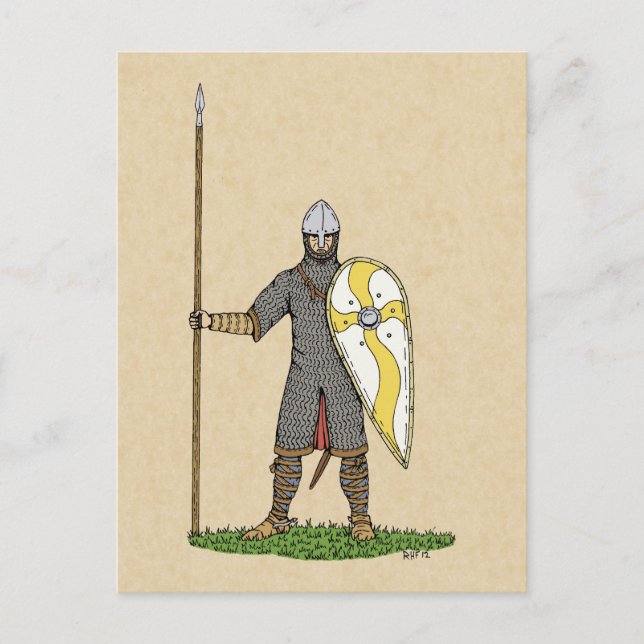 Medieval Norman Knight Circa 1066 Postcard (Front)