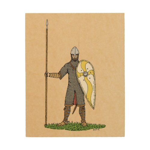 Medieval Norman Knight Circa 1066 Wood Wall Art