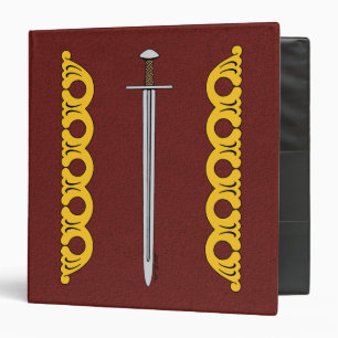 Medieval Norman Sword and Decorative Bands Binder