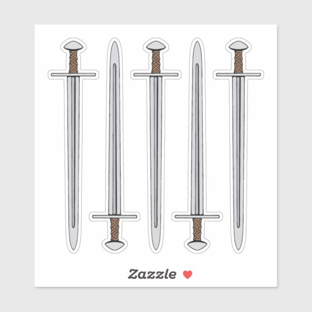 Medieval Norman Sword Sticker (Sheet)