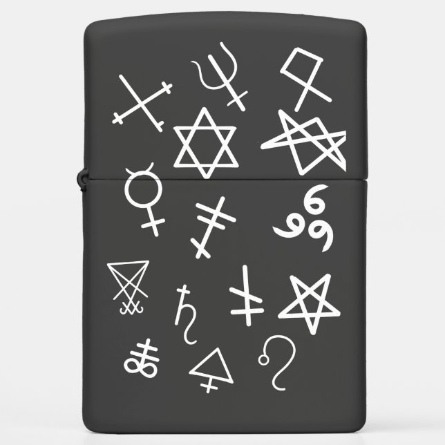 Medieval Occult symbol Zippo Lighter (Front)