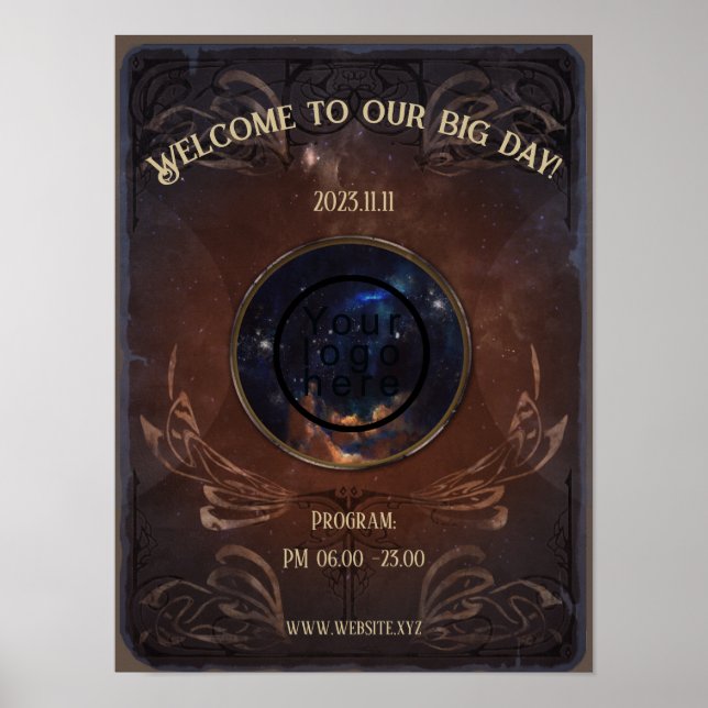 Medieval old book magician fantasy event poster (Front)