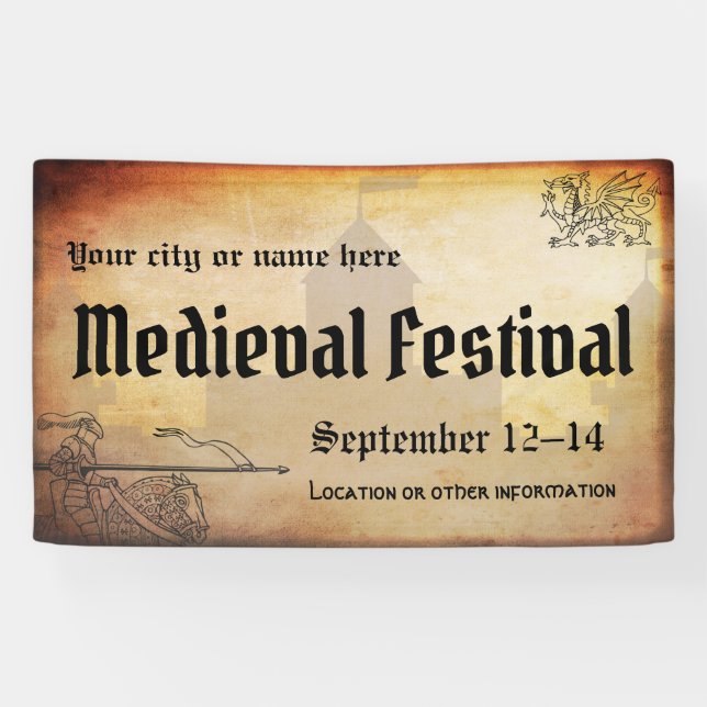 Medieval or Renaissance Event Banner (Horizontal)