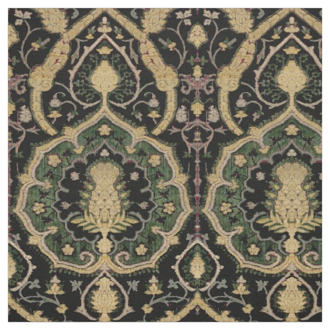 Medieval Oriental Brocade Pattern Fabric (Swatch)