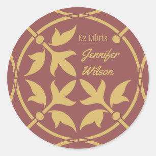 Medieval ornament Bookplate Ex Libris CC0086