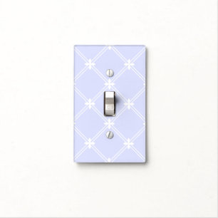 Medieval Pale Blue and White Pattern Light Switch Cover