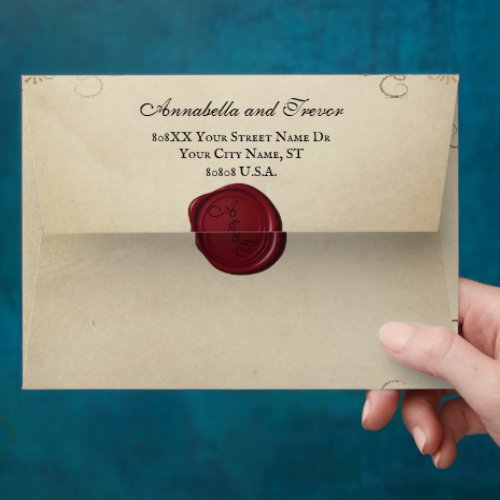 Medieval Parchment and Wax Seal Fairytale Envelope